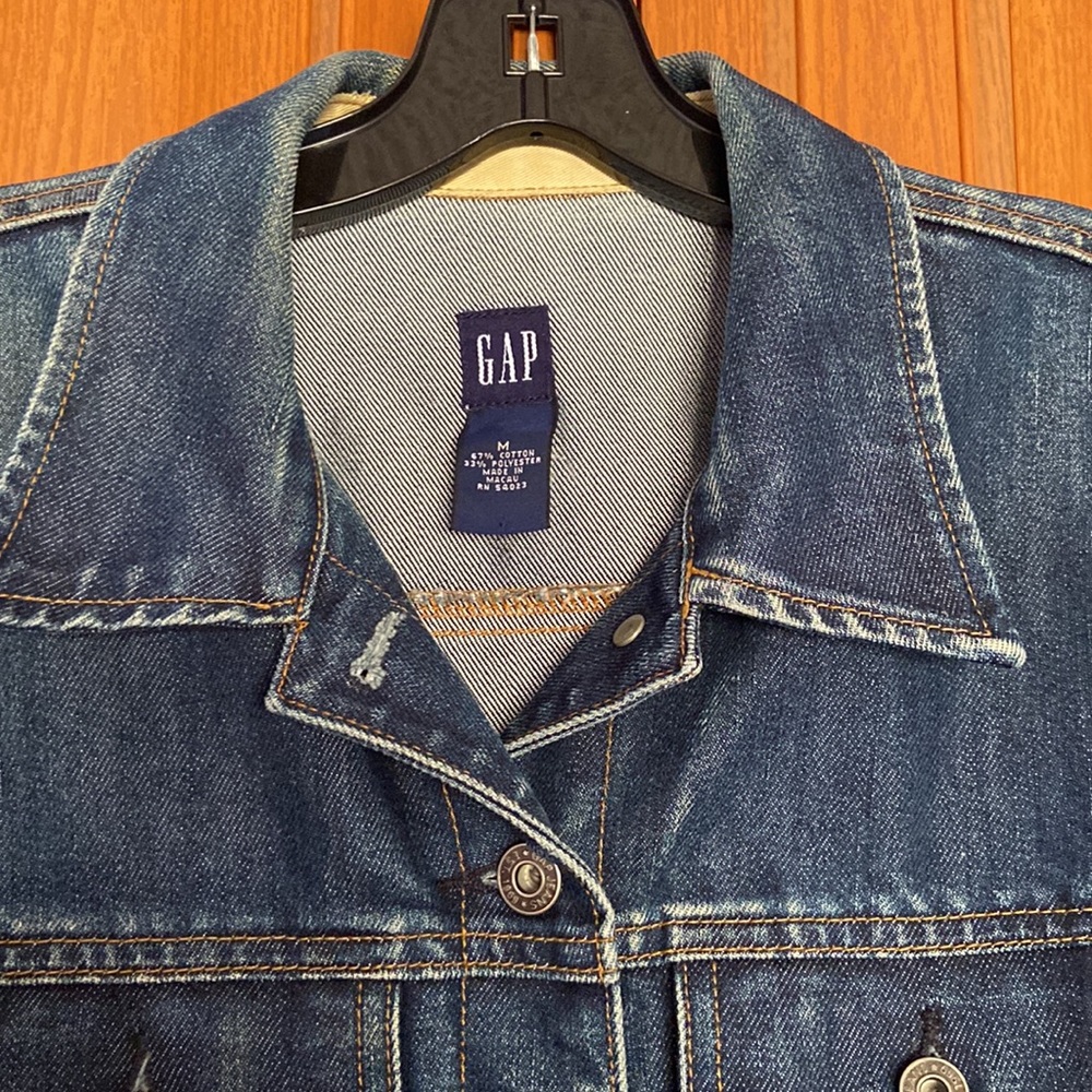 GAP Blue Denim Jacket Size M - Picture 3 of 11